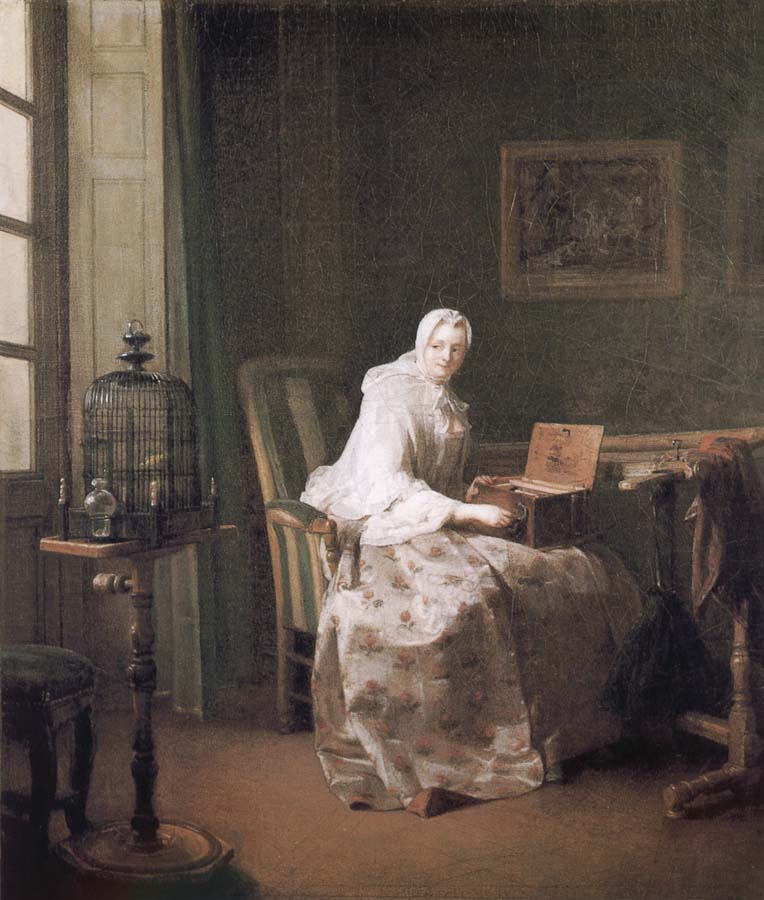 Jean Baptiste Simeon Chardin Birdie and woman